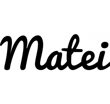 Matei - Schriftzug aus Buchenholz