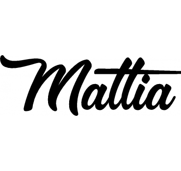 Mattia - Schriftzug aus Buchenholz