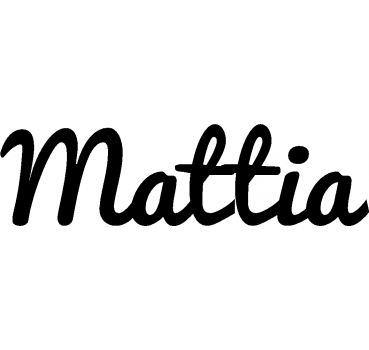 Mattia - Schriftzug aus Buchenholz