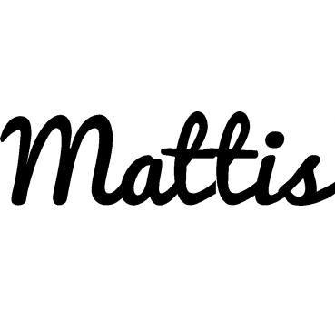 Mattis - Schriftzug aus Buchenholz