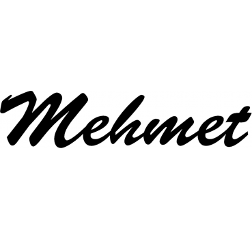 Mehmet - Schriftzug aus Buchenholz