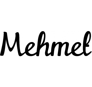 Mehmet - Schriftzug aus Buchenholz
