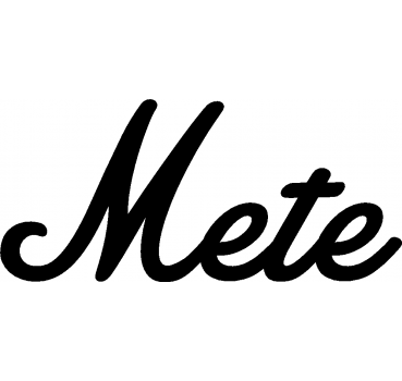 Mete - Schriftzug aus Buchenholz