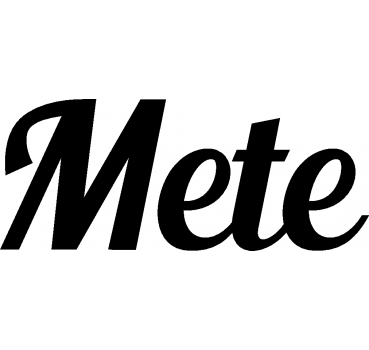 Mete - Schriftzug aus Buchenholz