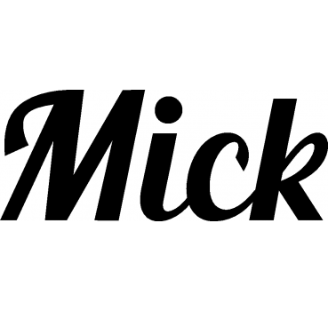 Mick - Schriftzug aus Buchenholz