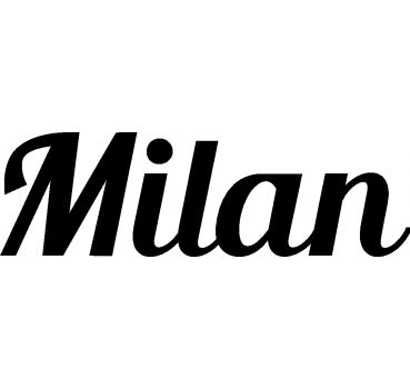 Milan - Schriftzug aus Buchenholz