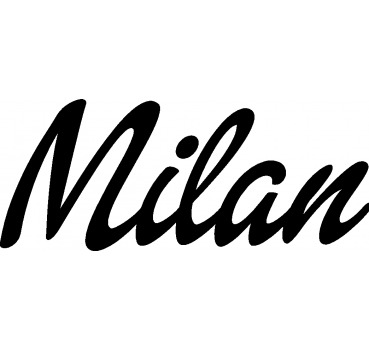 Milan - Schriftzug aus Buchenholz