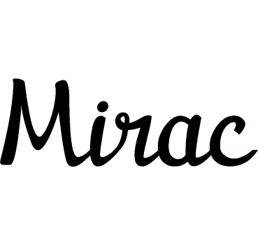 Mirac - Schriftzug aus Buchenholz