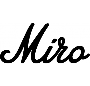 Miro - Schriftzug aus Buchenholz
