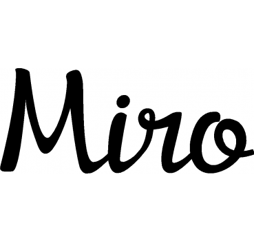 Miro - Schriftzug aus Buchenholz