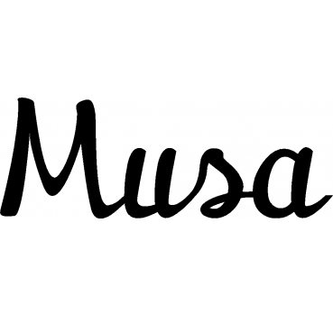 Musa - Schriftzug aus Buchenholz