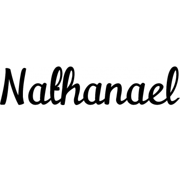 Nathanael - Schriftzug aus Buchenholz