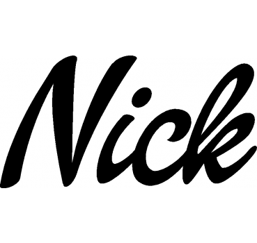 Nick - Schriftzug aus Buchenholz