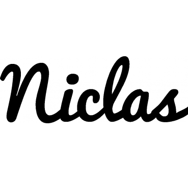 Niclas - Schriftzug aus Buchenholz