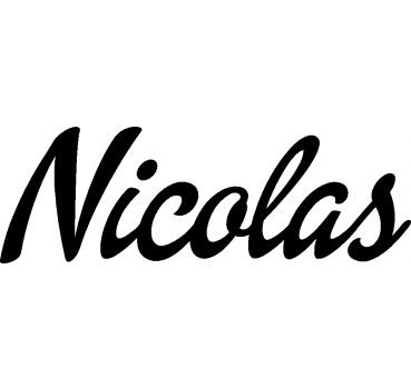 Nicolas - Schriftzug aus Buchenholz