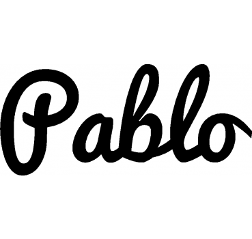 Pablo - Schriftzug aus Buchenholz