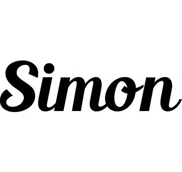 Simon - Schriftzug aus Buchenholz