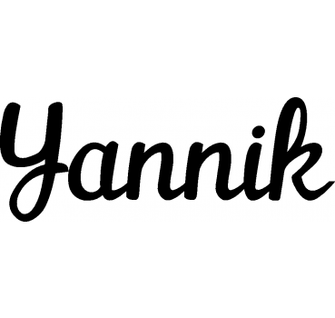 Yannik - Schriftzug aus Buchenholz