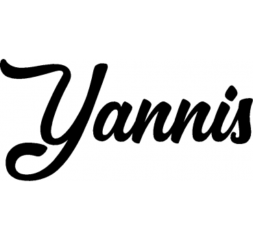 Yannis - Schriftzug aus Buchenholz