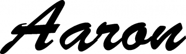 Aaron - Schriftzug aus Eichenholz