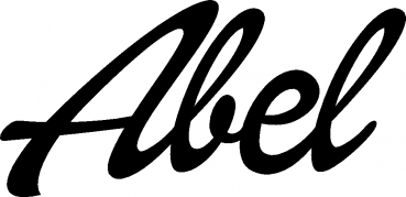 Abel - Schriftzug aus Eichenholz