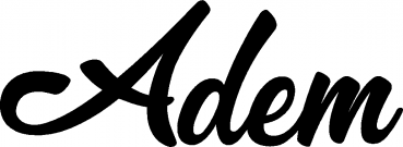Adem - Schriftzug aus Eichenholz
