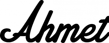 Ahmet - Schriftzug aus Eichenholz