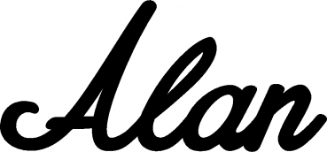 Alan - Schriftzug aus Eichenholz