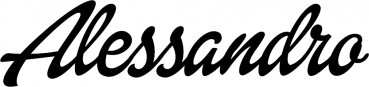 Alessandro - Schriftzug aus Eichenholz