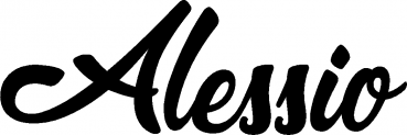 Alessio - Schriftzug aus Eichenholz