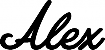 Alex - Schriftzug aus Eichenholz