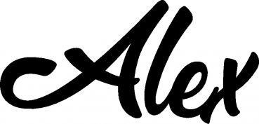 Alex - Schriftzug aus Eichenholz