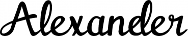 Alexander - Schriftzug aus Eichenholz