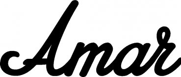 Amar - Schriftzug aus Eichenholz