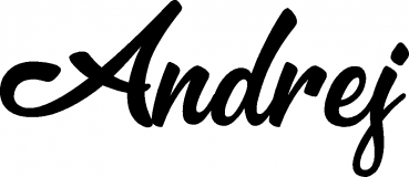 Andrej - Schriftzug aus Eichenholz