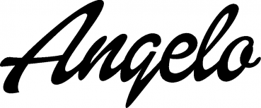 Angelo - Schriftzug aus Eichenholz