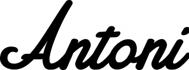 Antoni - Schriftzug aus Eichenholz
