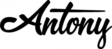 Antony - Schriftzug aus Eichenholz