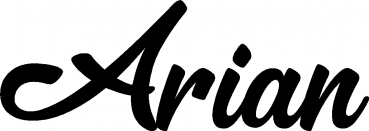 Arian - Schriftzug aus Eichenholz