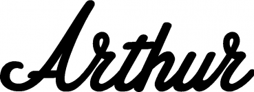 Arthur - Schriftzug aus Eichenholz