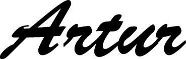 Artur - Schriftzug aus Eichenholz