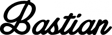 Bastian - Schriftzug aus Eichenholz