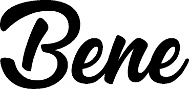 Bene - Schriftzug aus Eichenholz