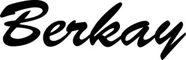 Berkay - Schriftzug aus Eichenholz