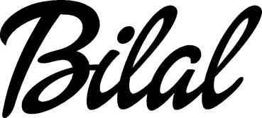 Bilal - Schriftzug aus Eichenholz