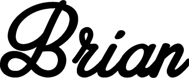 Brian - Schriftzug aus Eichenholz