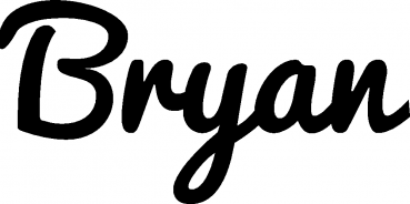 Bryan - Schriftzug aus Eichenholz
