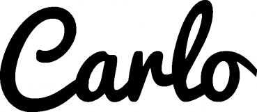 Carlo - Schriftzug aus Eichenholz