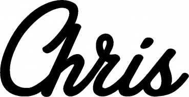 Chris - Schriftzug aus Eichenholz
