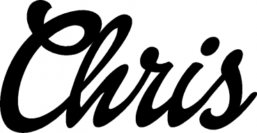 Chris - Schriftzug aus Eichenholz